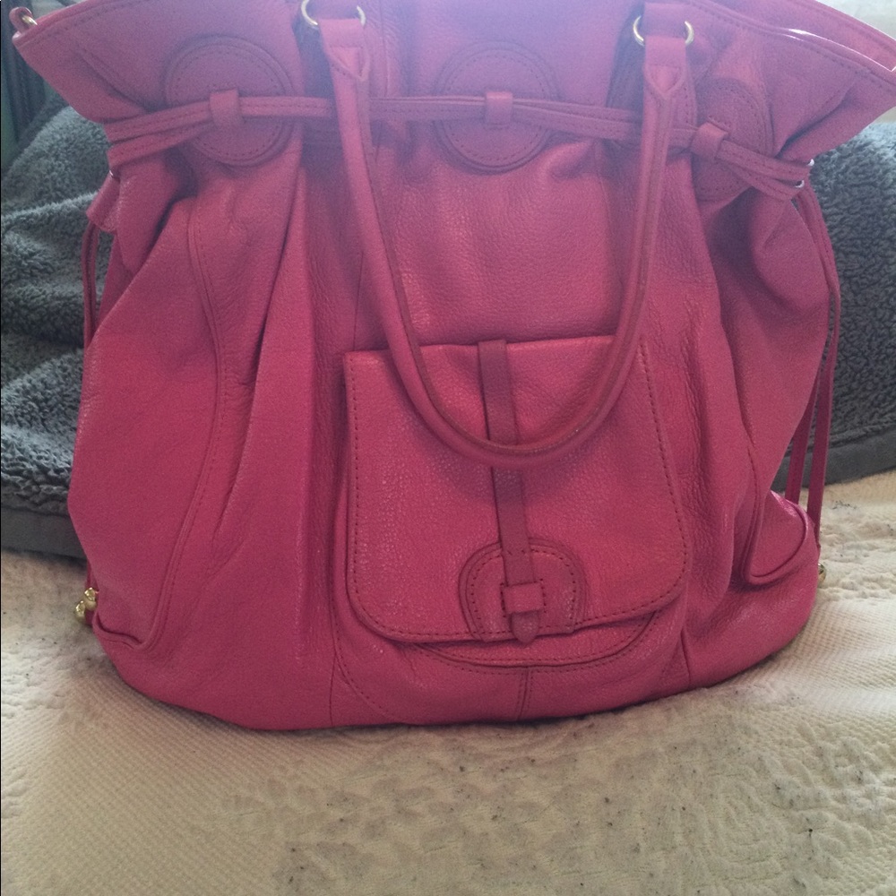 Hot Pink Isaac Mizrahi Hobo or Satchel handbag.